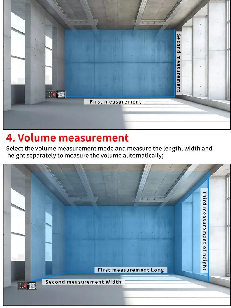 SNAKOL Professional Laser Distance Meter with Range Options up to 120m