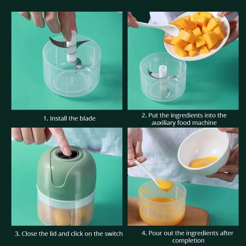 Mini Meat Grinder YC-01 &ndash; USB Rechargeable Convenience