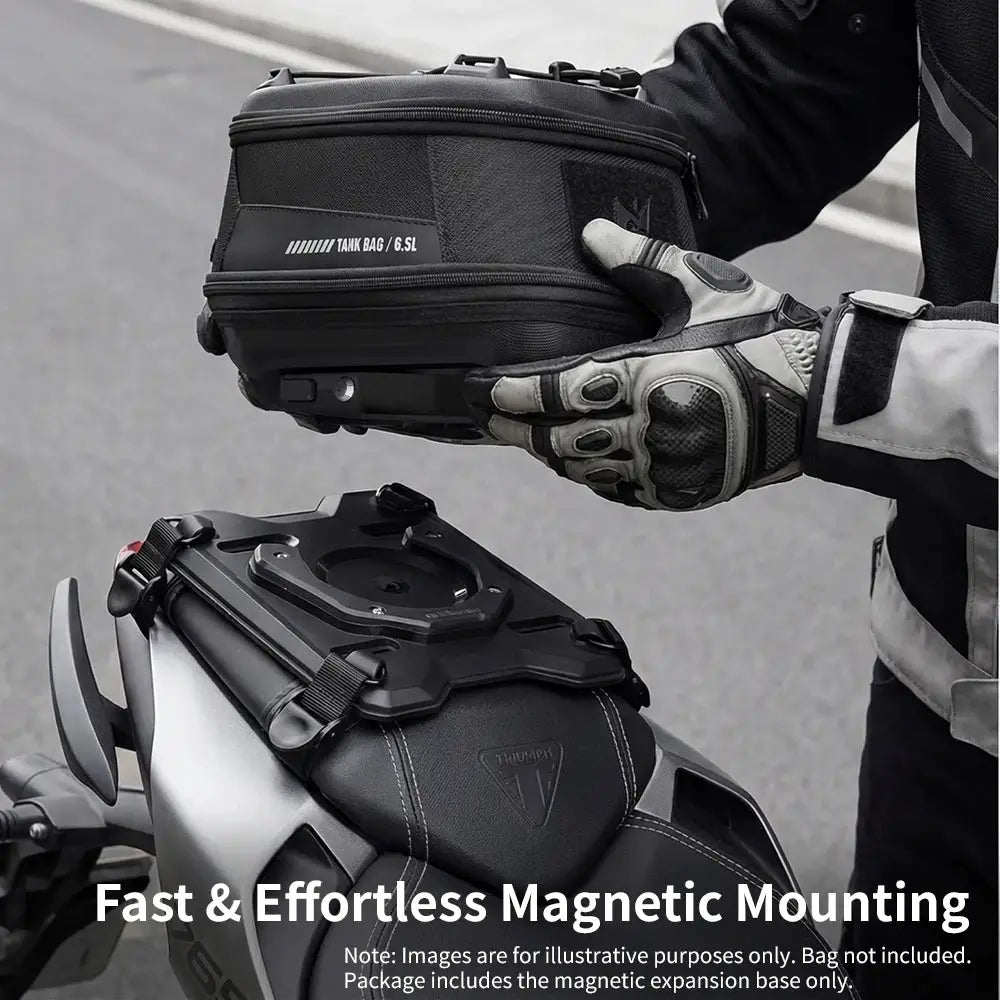 Rhinowalk Motorcycle Magnetic Bag Expansion Base For MJX2011 Back Seat Tail Saddle Extended Installation not for Tank Bag Mount by InterCyprus Trading Ltd
