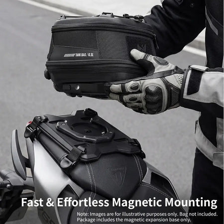 Rhinowalk Motorcycle Magnetic Bag Expansion Base For MJX2011 Back Seat Tail Saddle Extended Installation not for Tank Bag Mount by InterCyprus Trading Ltd
