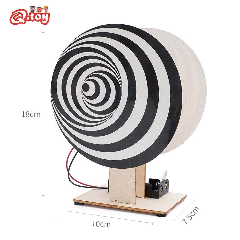 Kit de jucărie din lemn pentru model rotorelief Duchamp DIY fizică știință