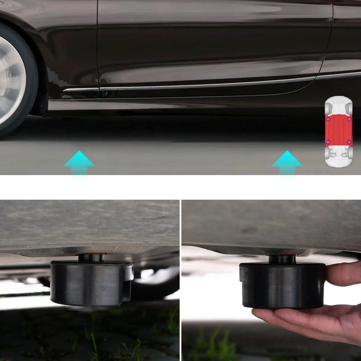 Dual-use Rubber Jack Pad Stand Adapter Pucks Fits Car Axle Jack Stands Floor Jack For Tesla Model 3 Model S Model X Model Y New by InterCyprus Trading Ltd