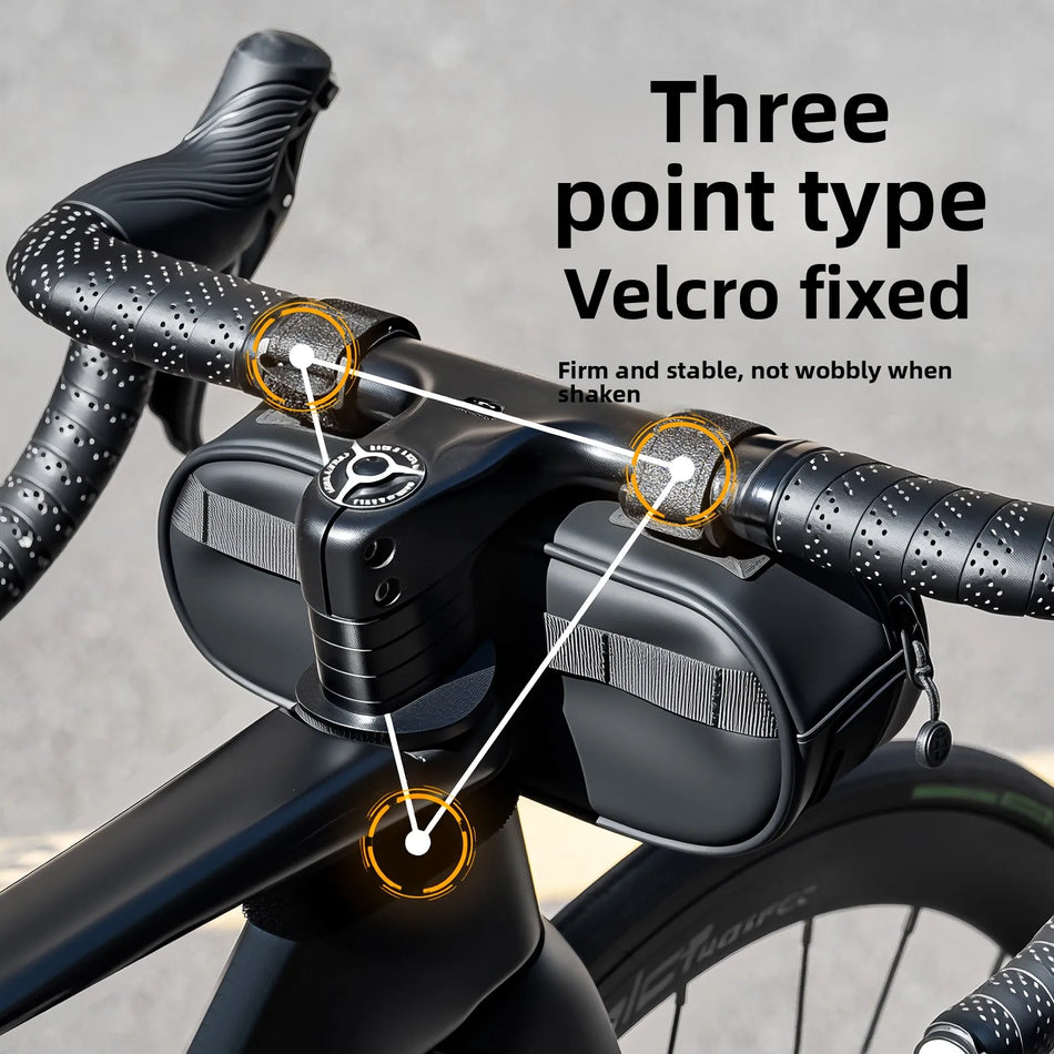 OFFBONDAGE Предна чанта за велосипед, Водонепроницаема кожена чанта за кормило