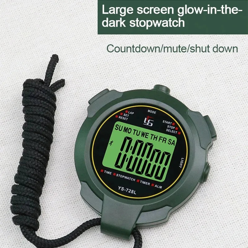 30-Hour Chronometer Pocket Stopwatch, 0.01s Accuracy, Digital LCD Timer