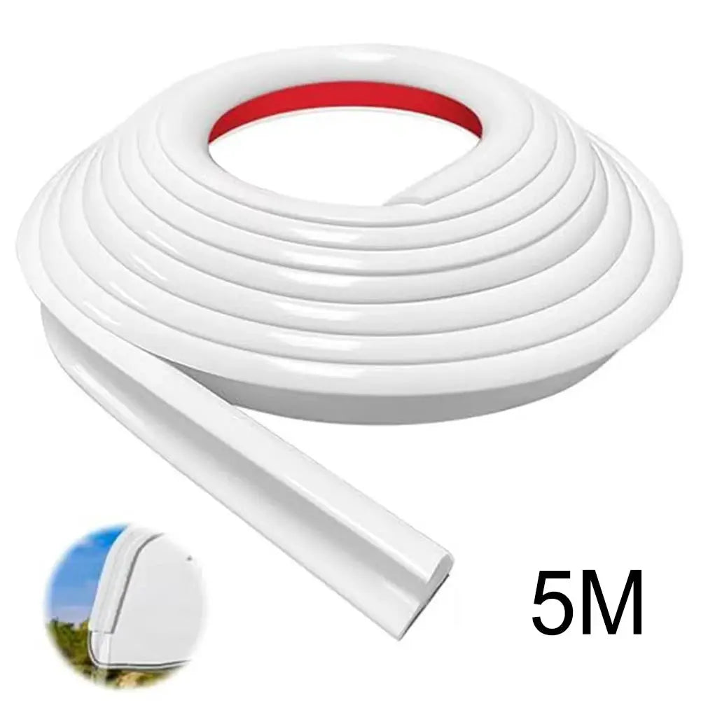 5M PVC Rain Strip Roof J Shape Rain Gutter 5M RV Rain Gutter Camper Van Gutter Rain Guard Drip Stop For Motorhome Parts by InterCyprus Trading Ltd