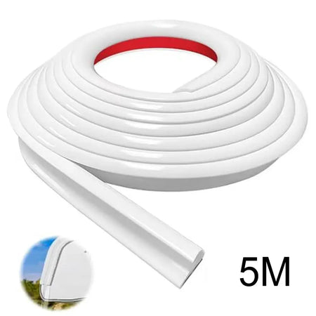 5M PVC Rain Strip Roof J Shape Rain Gutter 5M RV Rain Gutter Camper Van Gutter Rain Guard Drip Stop For Motorhome Parts by InterCyprus Trading Ltd