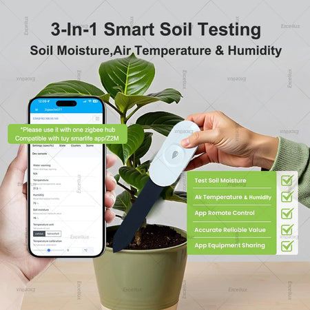 Z2M Zigbee Soil Moisture Tester &ndash; Humidity and Temp Monitor