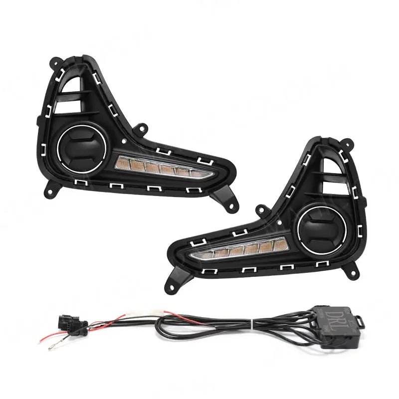 For Hyundai Grand I10 2017 2018 2019 DRL Daytime Running Light LED Fog Lamp Turn Signal Yellow White Waterproof by InterCyprus Trading Ltd