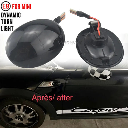 Dynamic LED Flashing Turn Signal Lamp Side Marker Light Car Tuning For Mini Clubman R55 Cooper R56 R57 Coupe R58 R59 07- 13 by InterCyprus Trading Ltd