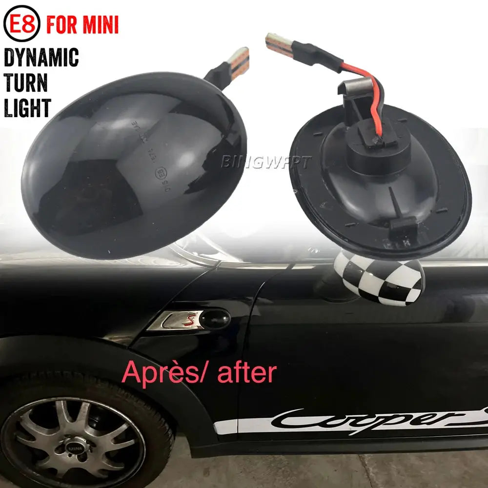 2pcs Dynamic LED Side Marker for MINI Cooper R55 R56 R57 R58 R59 2007-2013 Fender Turn Signal Arrow Blinker by InterCyprus Trading Ltd