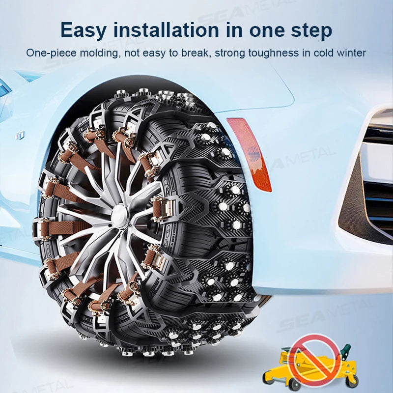SEAMETAL Anti-Skid Car Snow Chains - Universal Fit Pro