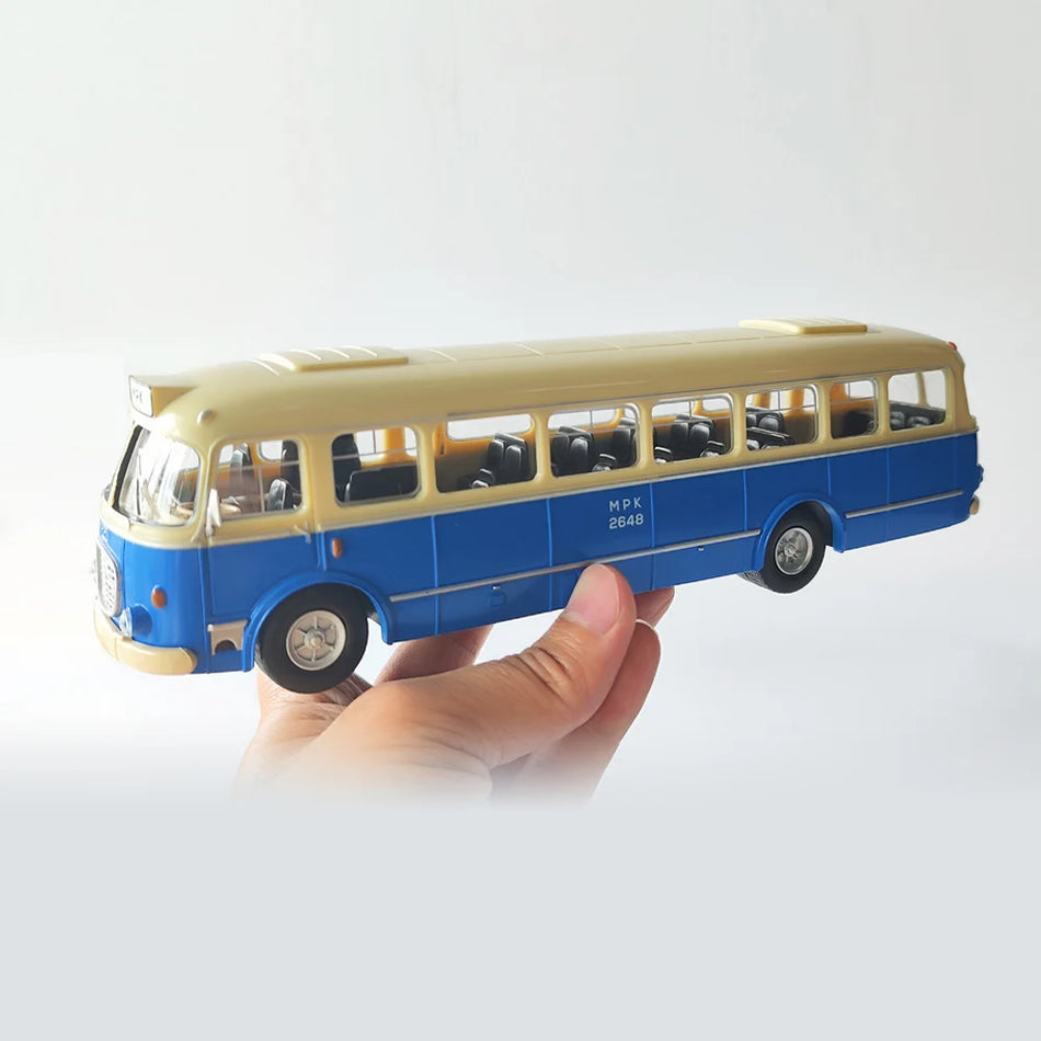 Poland Bus Simulation Plastic Alloy Car Model Collectible Ornament Display Children's Toy Birthday Christmas Halloween Gifts