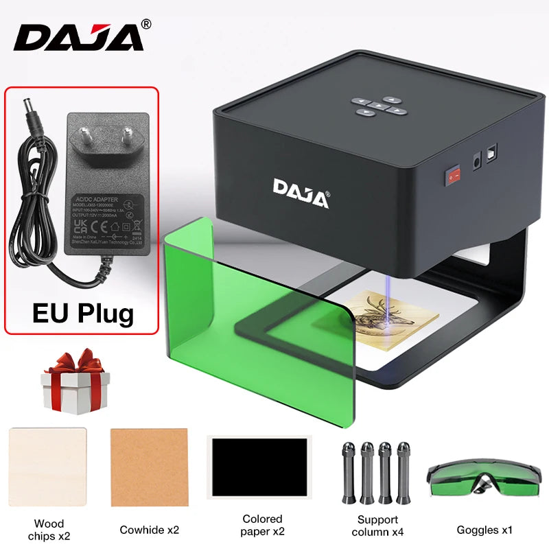 DAJA DJ6 Mini Portable Laser Engraver &ndash; Bluetooth Enabled DJ6 (EU Plug)