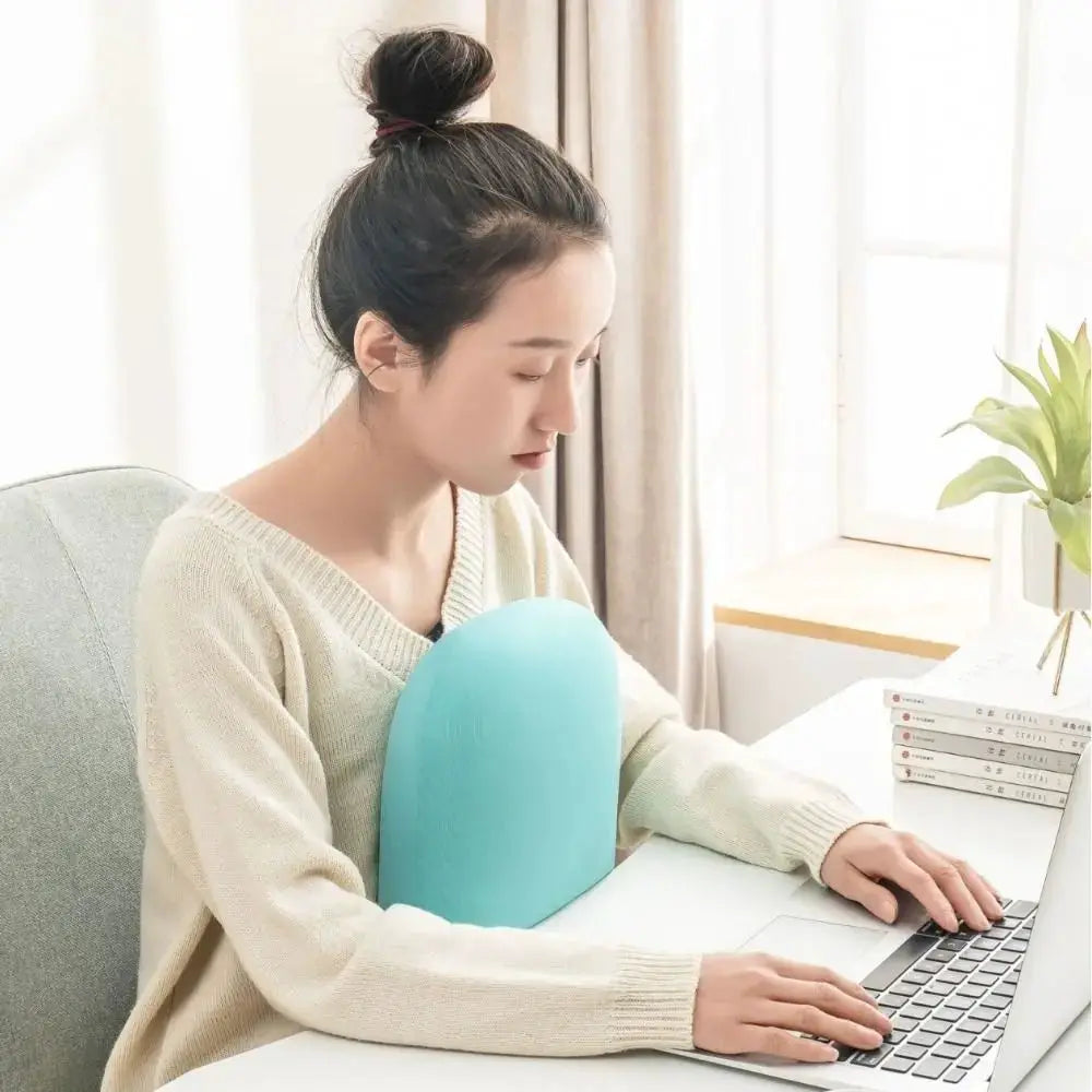 Portable Sponge Nap Pillow Macaron Color Soft Neck Pillow Multifunction Cervical Support Travel Sleeping Pillow Office by InterCyprus Trading Ltd