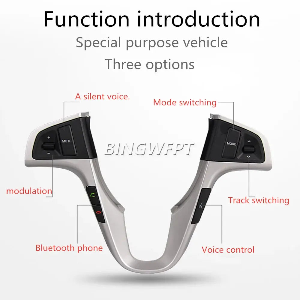 Steering Wheel Button For Hyundai VERNA SOLARIS 2010-2015 Audio Volume Music Control Switch Button With Backlight by InterCyprus Trading Ltd