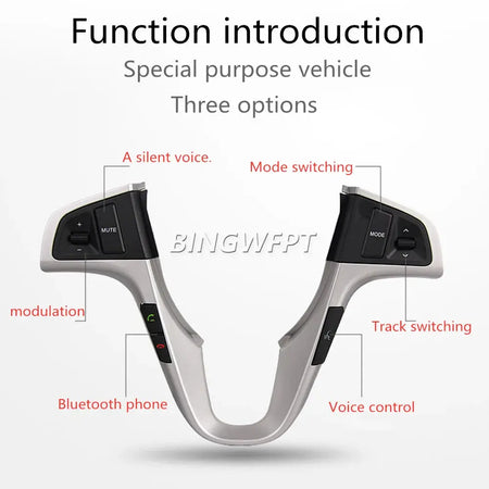 Steering Wheel Button For Hyundai VERNA SOLARIS 2010-2015 Audio Volume Music Control Switch Button With Backlight by InterCyprus Trading Ltd