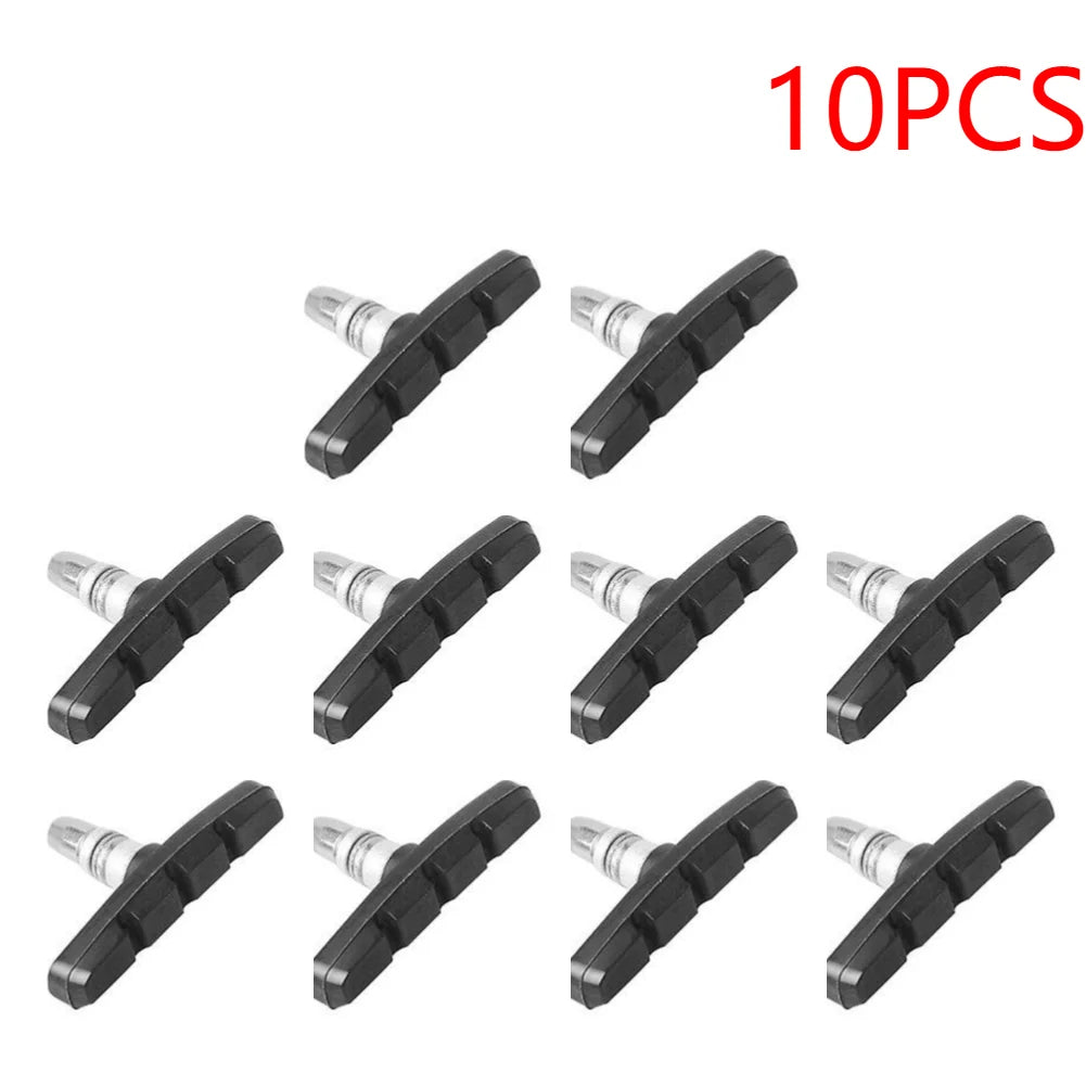 1-30Pairs MTB Road Brake Pads Silent - Durable Rubber Blocks 10PCS
