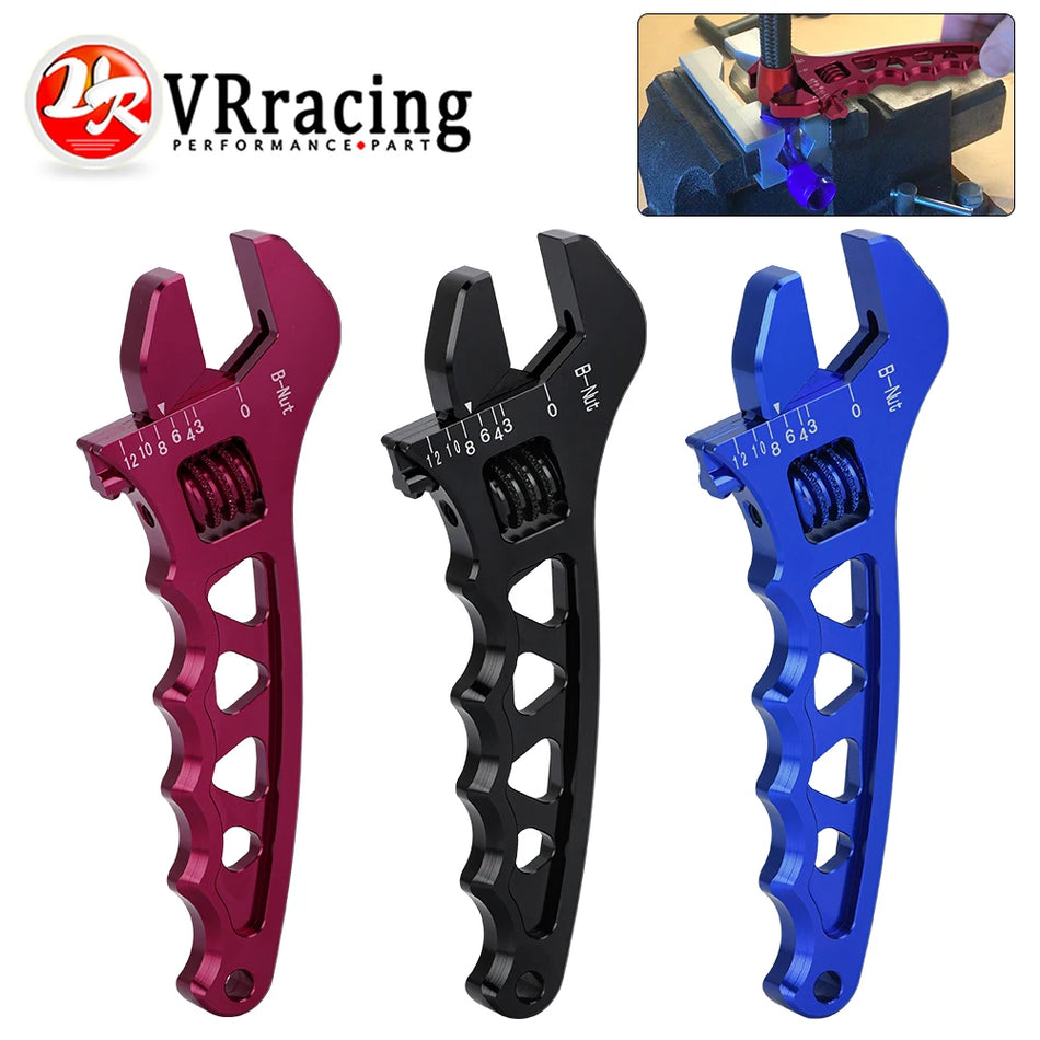 PQY Adjustable Aluminum AN Wrench for AN3 to AN12 Hose Fittings