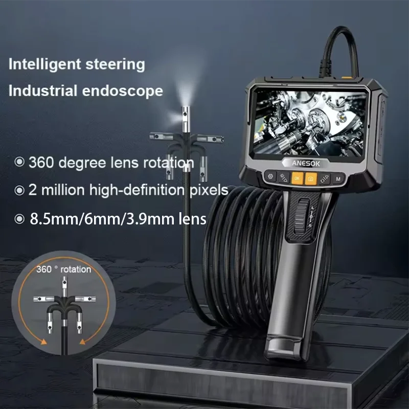 LAFOCH S10 Borescope &ndash; Dual Lens 1080P Endoscopy with 5 Inch HD Screen