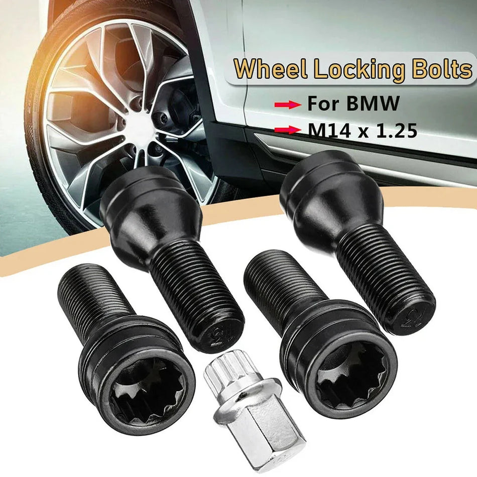 VW Bora 5-teiliges Set mit abschließbaren Radmuttern und Sicherheitsschlüssel M14x1,5