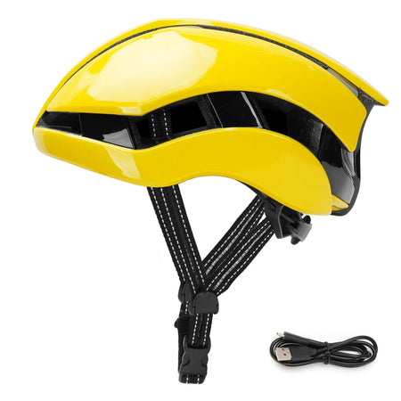 Smart Bike Helmet with Light &ndash; Night Light with Auto Brake Yellow