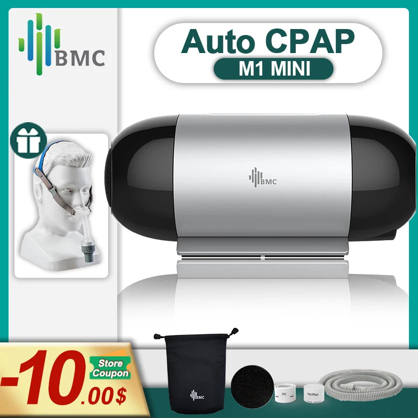 BMC M1 Mini Podróżny Auto CPAP Przenośna Maska Nawilżająca