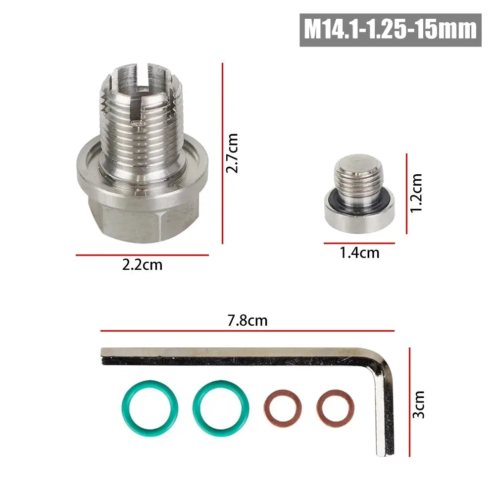 M12.1x1.25/1.5/1.75 M14.1 M16.1 M18.1x 15mm Oil Drain Plug Oversize Piggyback Self Tapping Oil Pan Thread Repair Kit by InterCyprus Trading Ltd