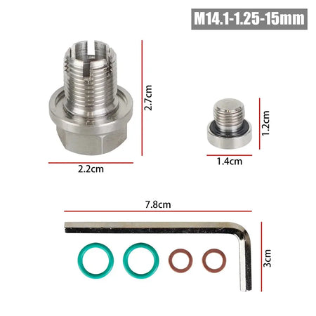 M12.1x1.25/1.5/1.75 M14.1 M16.1 M18.1x 15mm Oil Drain Plug Oversize Piggyback Self Tapping Oil Pan Thread Repair Kit by InterCyprus Trading Ltd