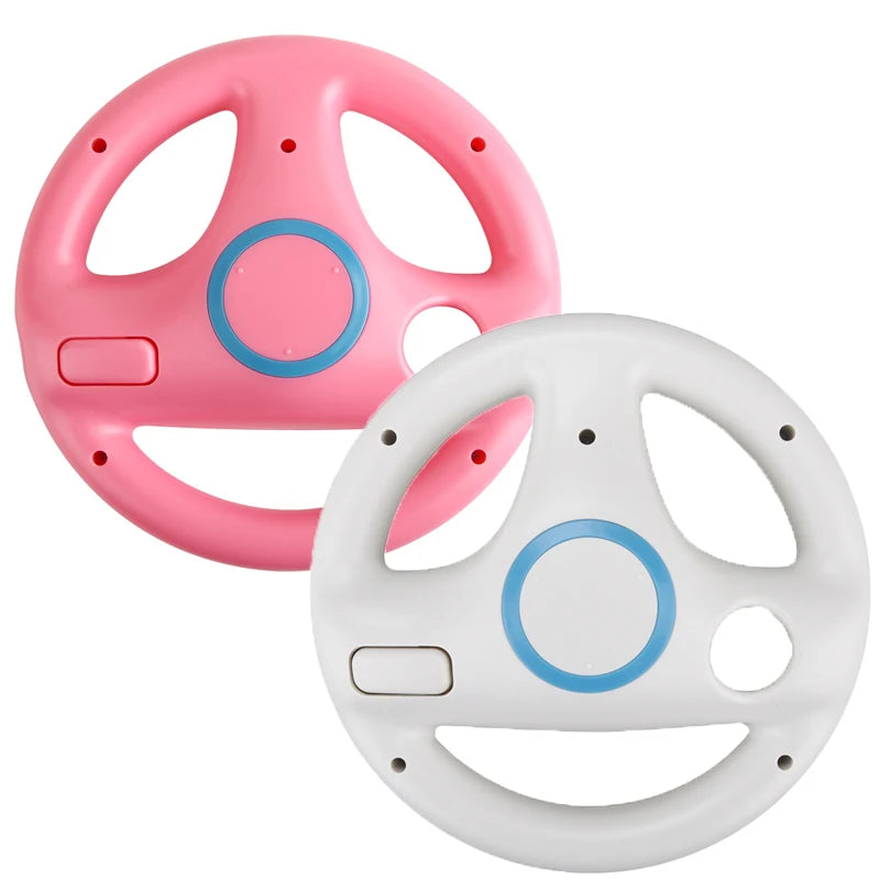 ONETOMAX Game Racing Steering Wheel &ndash; Ergonomic Design for Nintendo Switch white and pink