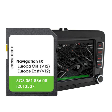 VW RNS 310 East Europe Map Card 8GB &ndash; East Europe Maps 8GB-FX V12 OST