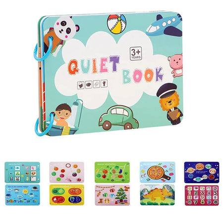 Yeahbo Busy Book for Kids &ndash; Montessori Learning Toy green