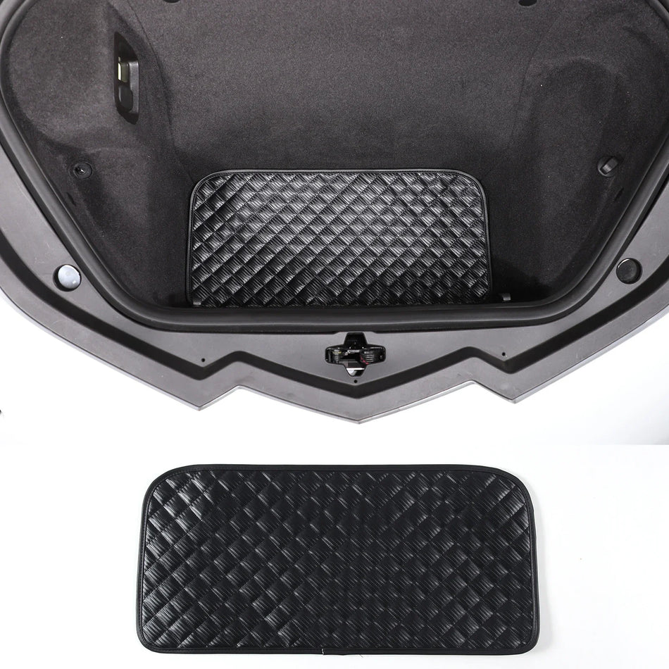 Corvette C8 Кожена кутия за съхранение отпред на двигателя от въглеродни влакна