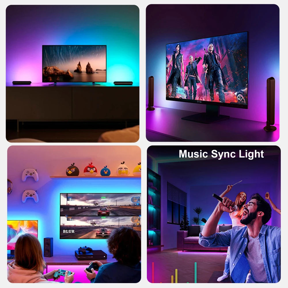 LED Backlight TV 55-75 Pouces GWANRU LED Lights For TV Sync With HDMI Box,16.4ft TV LED Backlight Strips, 4K@30Hz RGBIC Strip Light For 55-75 Inch,App Control Pour TV 55-75 Pouces LED Backlight TV 55-75 Pouces GWANRU LED Lights For TV Sync With HDMI Box,16.4ft TV LED Backlight Strips, 4K@30Hz RGBIC Strip Light For 55-75 Inch,App Control Pour TV 55-75 Pouces