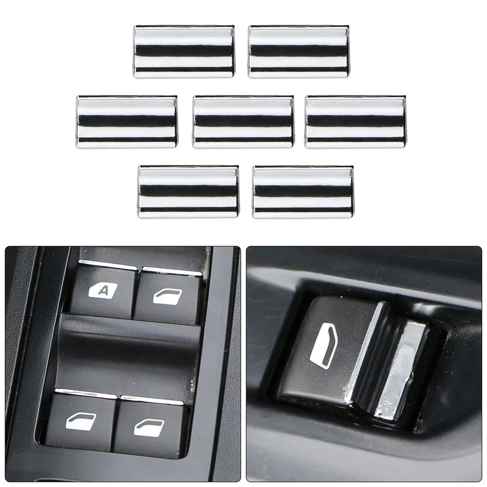 Nálepka pre Peugeot 208 na tlačidlo ovládania okna s flitrami, vyrobená z odolného materiálu ABS