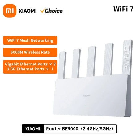 Xiaomi Router BE5000 &ndash; WiFi 7 Mesh With 2.5G Port IPTV
