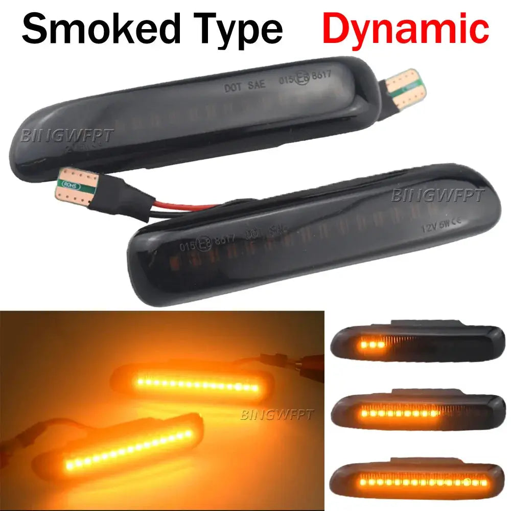 2pcs Sequential Flashing LED Turn Signal Side Marker Light For BMW 3 Series E46 Sedan Coupe Wagon Convertible 1997-2001 by InterCyprus Trading Ltd
