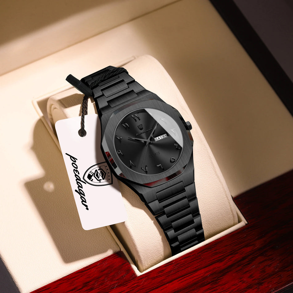 Casual Women's Waterproof Quartz Watch With Week Date