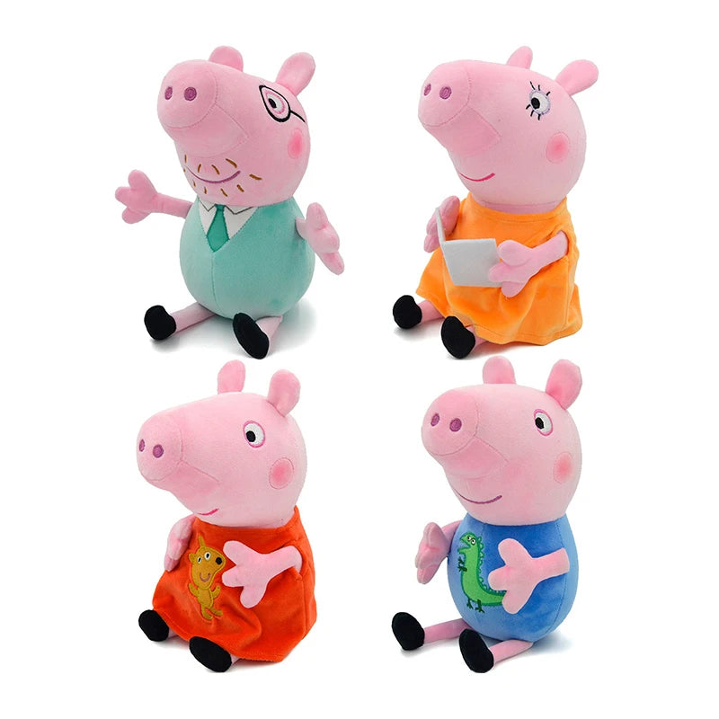 30CM Peppa Pig George Dad Mom Quality Best-selling Children's Cartoon Stuffed Doll Gift Toy Pigs Home Children's Room Decoration