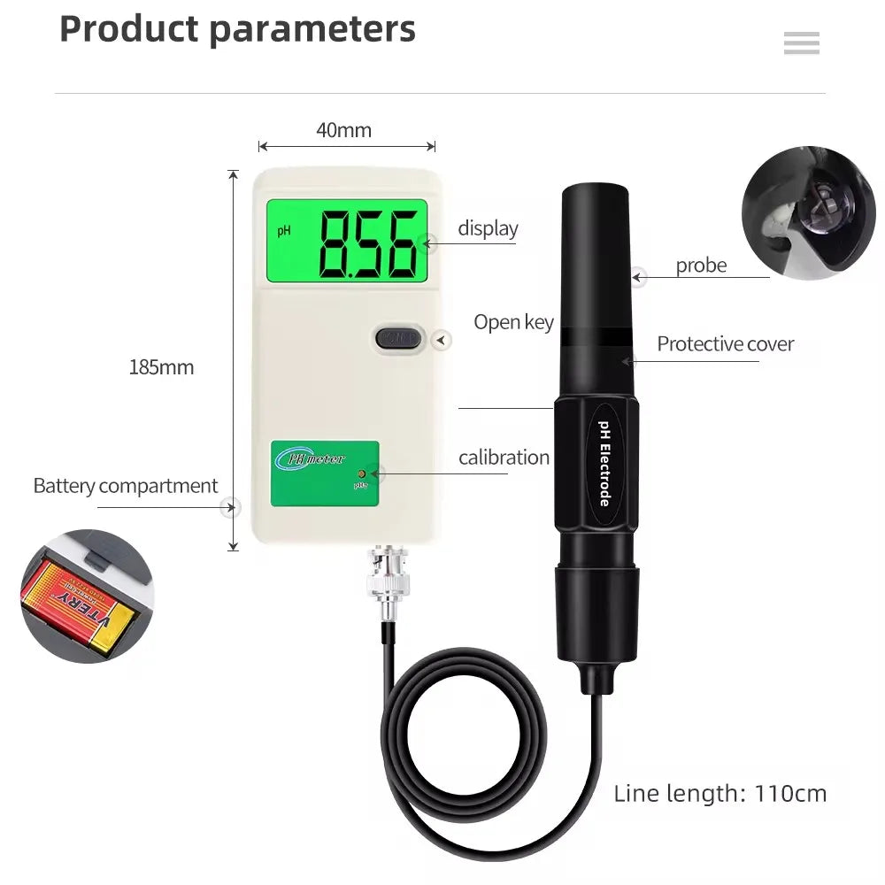 PH-3012B PH Meter - Backlit Digital Precision Water Testing