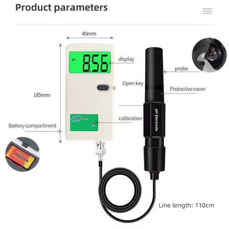 PH-3012B PH Meter - Backlit Digital Precision Water Testing