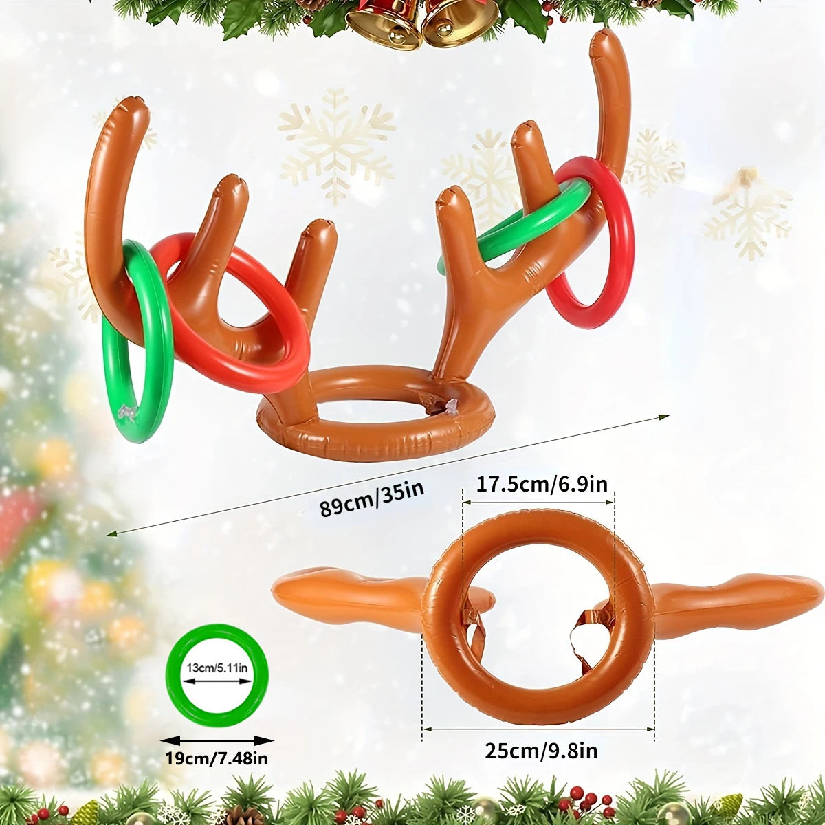 Inflatable Reindeer Antler Ring Toss Game &ndash; CE Certified Fun