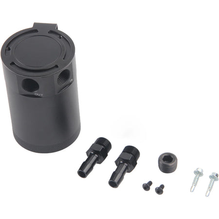 Universal Aluminum Oil Catch Can With Dual Ports And Baffle by InterCyprus Trading Ltd