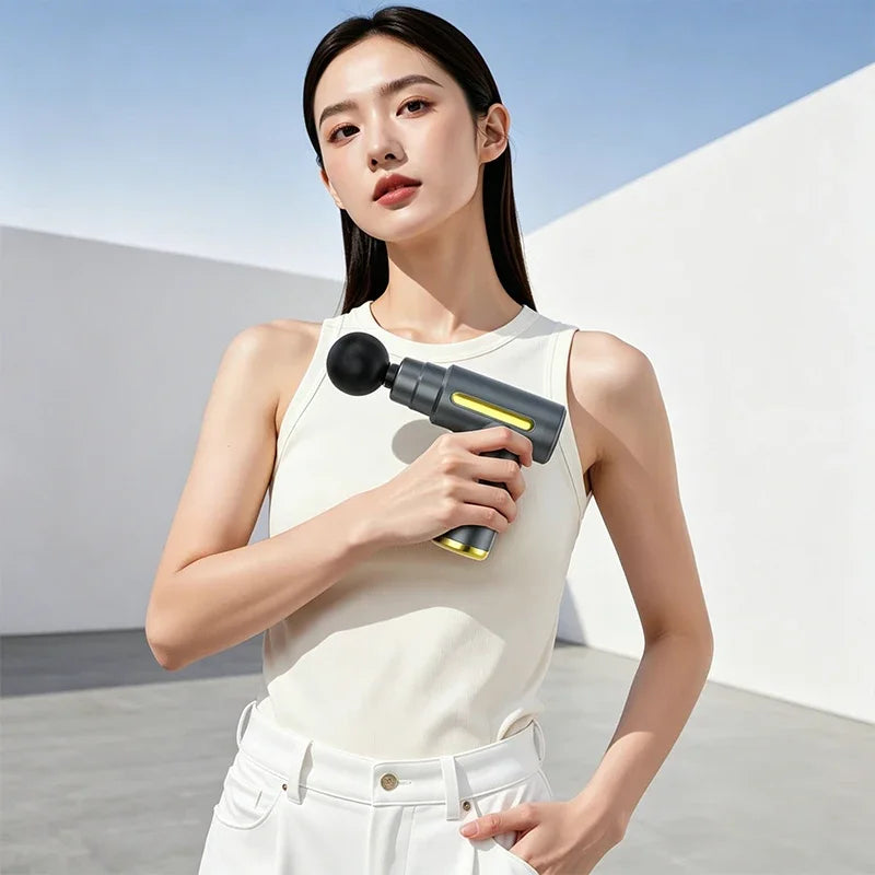 Mini Electric Muscle Massager Fascia Gun for Neck, Low Noise, Portable