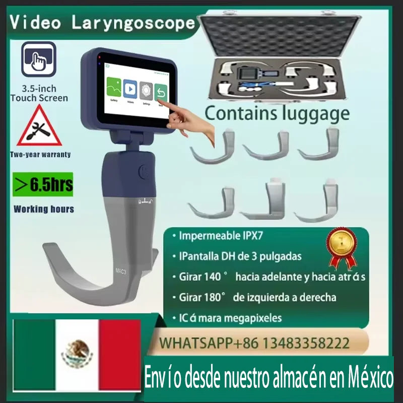 3.5Inch Video Laringoskopas Pakartotinai Naudojamos Sterilizuojamos Peiliai