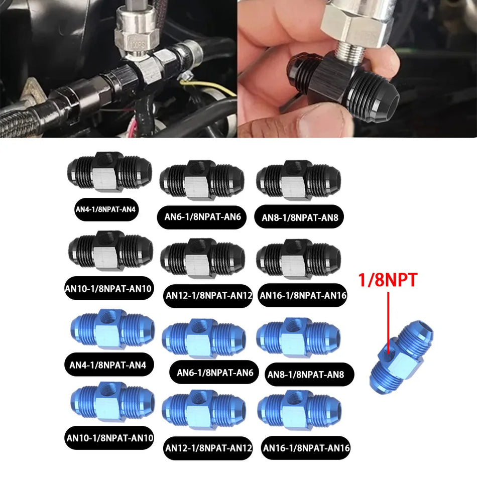 Vyrų į moterų 1/8 NPT manometro prievado adapteris aliuminio