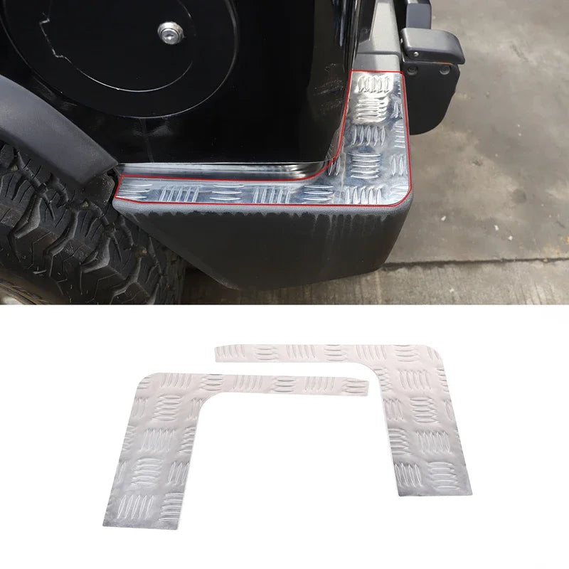 Hummer H2 2003 2009 Aluminum Silver Rear Bumper Side Plate