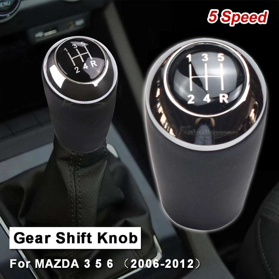 Mânere de schimbător de viteze din piele și husă pentru MAZDA 3 BK BL 2006-2012 5-6 viteze
