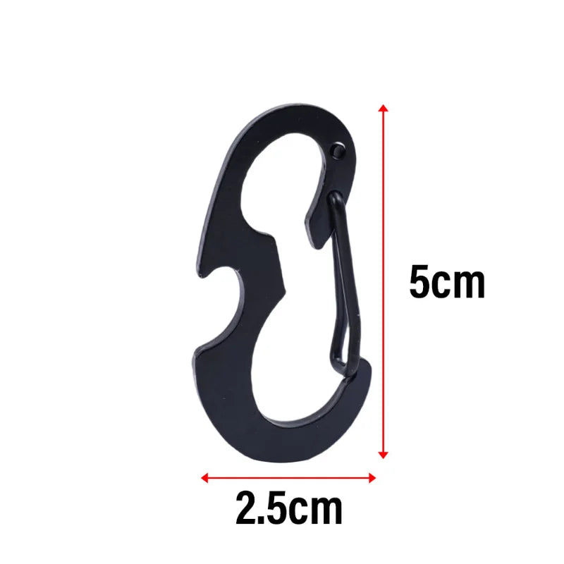 Multipurpose Stainless Steel Key Ring &amp; Bottle Opener Carabiner Tool