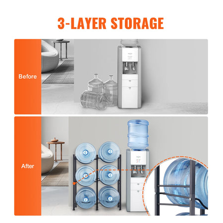 SucceBuy 3/4/5 Tiers Water Jug Holder &ndash; Easy Installation