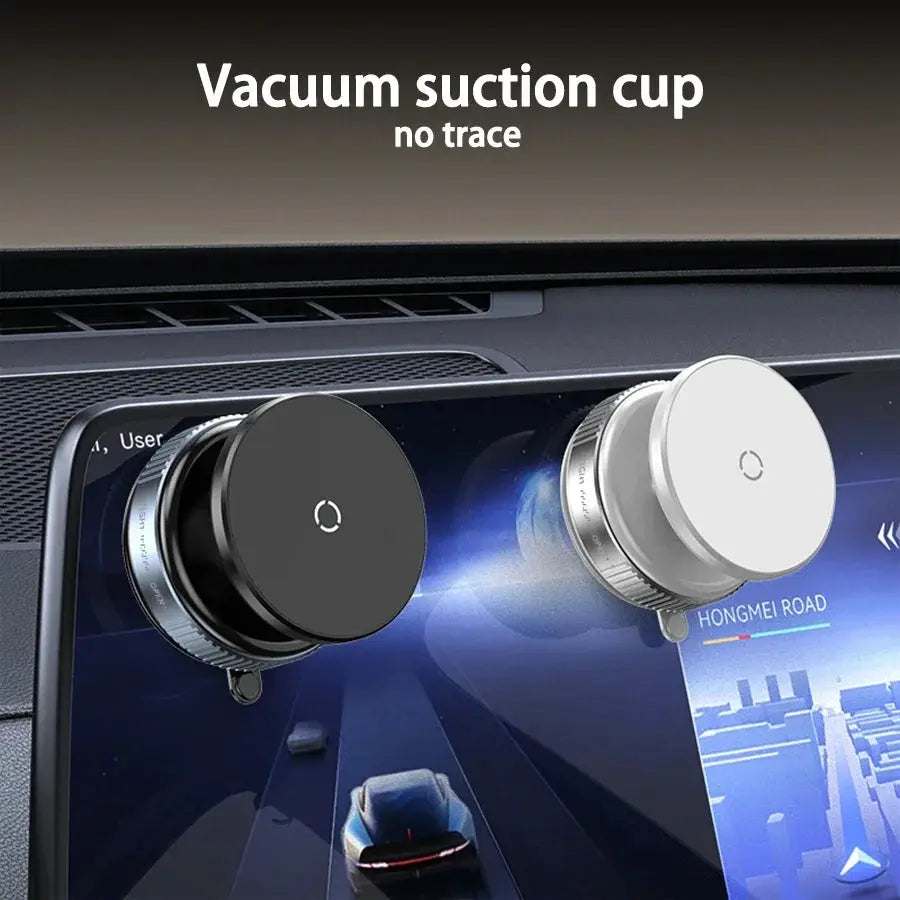 Magnetic Car Phone Holder With 360 Rotation Aluminum Suction Mount by InterCyprus Trading Ltd